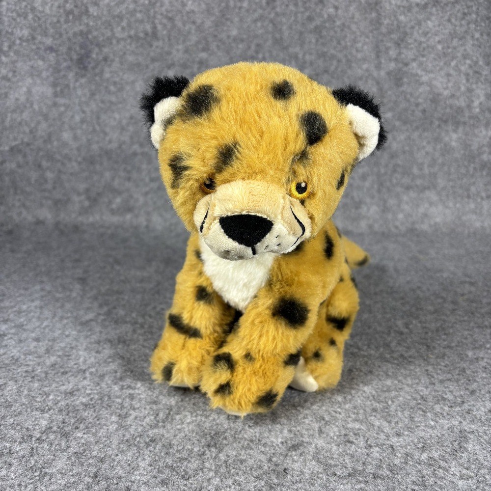 Multipet Cheetah Cub Plush Stuffed Animal Spotted Tan Black Small 8 inch Toy